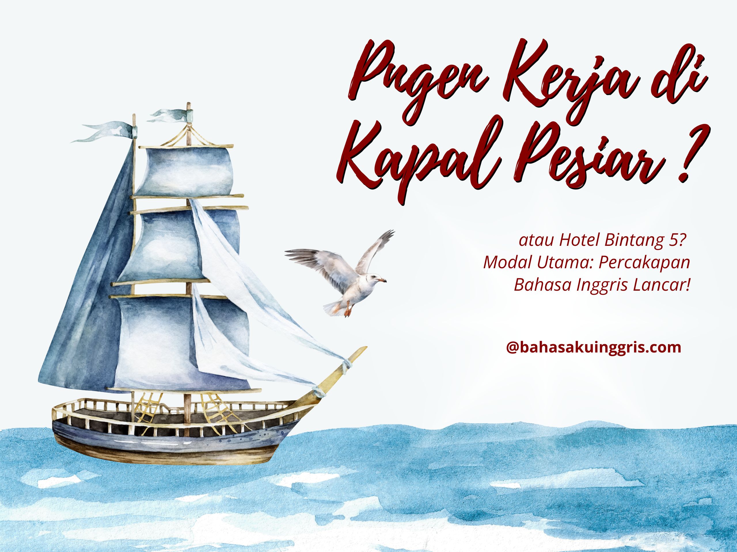 “Latihan daily conversation & hospitality terms biar lo siap terjun ke industri global!”