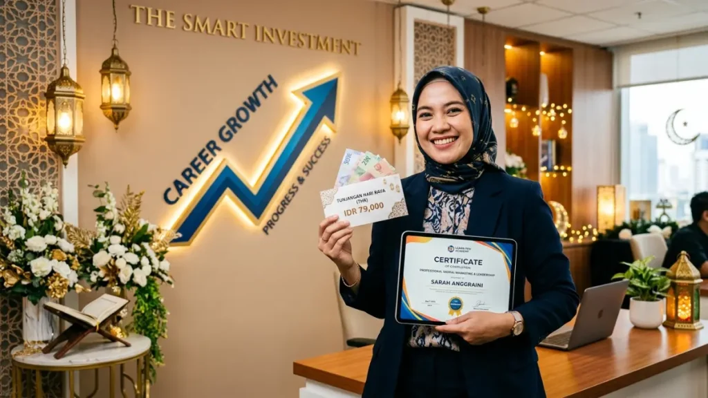 Investasi THR paling cerdas: Belajar bahasa Inggris untuk karir masa depan. (AI-generated Image)