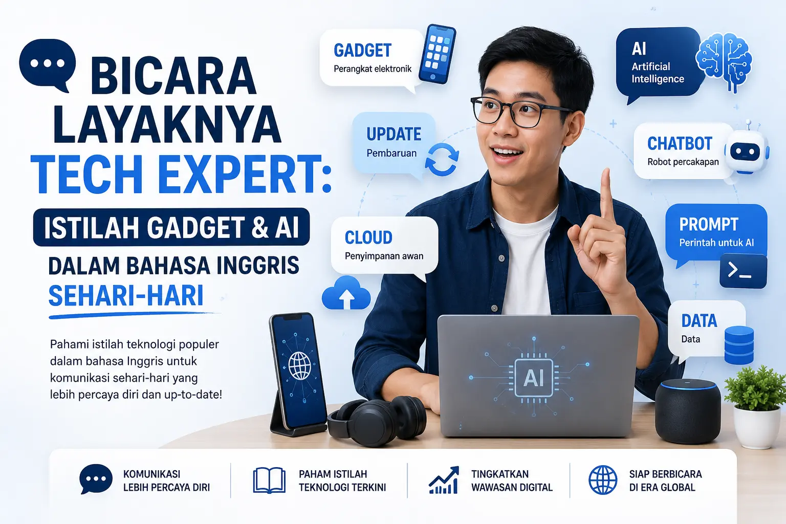 Bicara Layaknya Tech Expert: Istilah Gadget & AI dalam Bahasa Inggris Sehari-hari