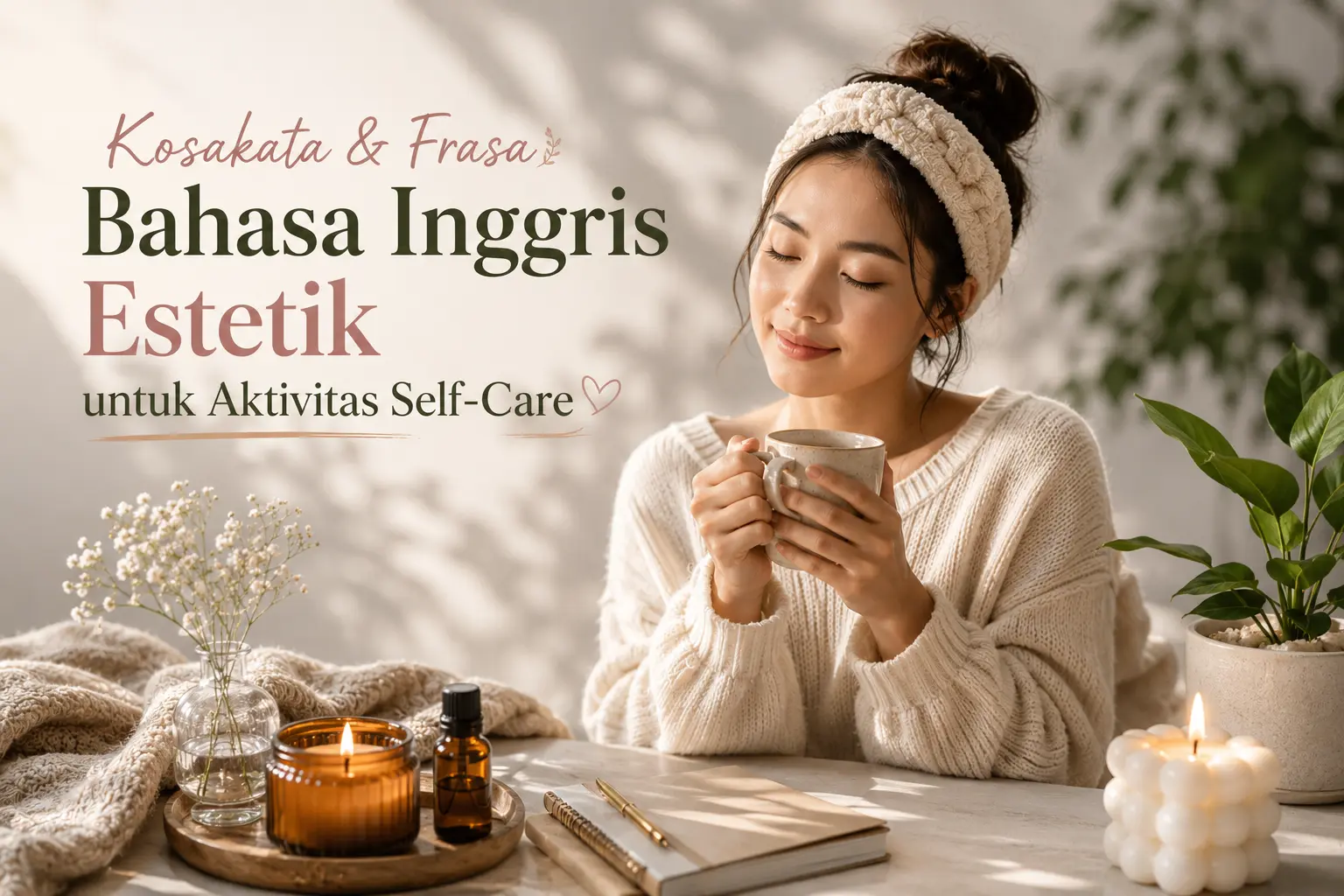 Kosakata & Frasa Bahasa Inggris Estetik untuk Aktivitas Self-Care